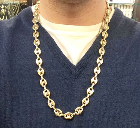 gucci puff link chain|14k gold Gucci link chain.